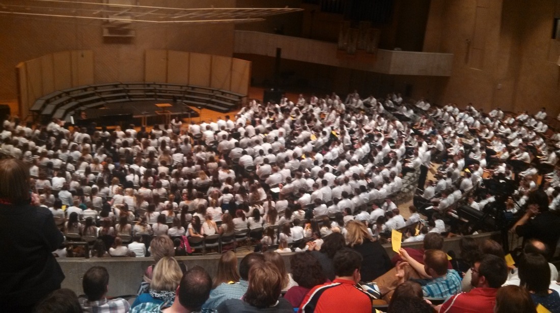 THE MASS CHOIR in performance.