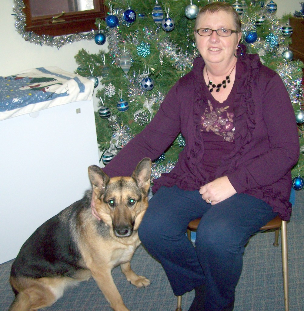 LAVONNE OELTJENBRUNS AND her assist dog, Hydee