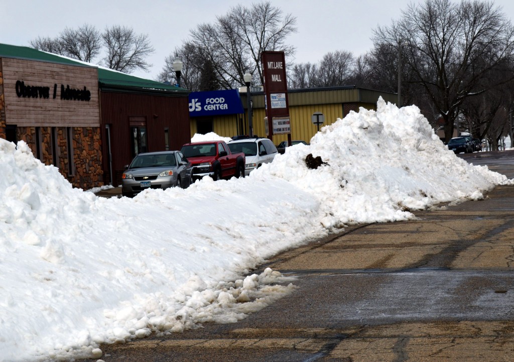 LOOKING NORTH ON 11th Street in front of the Observer/Advocate.