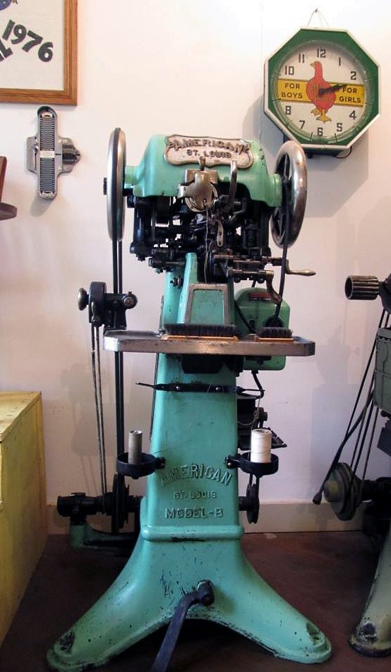 shoe repair machine in dick's shoe hospital