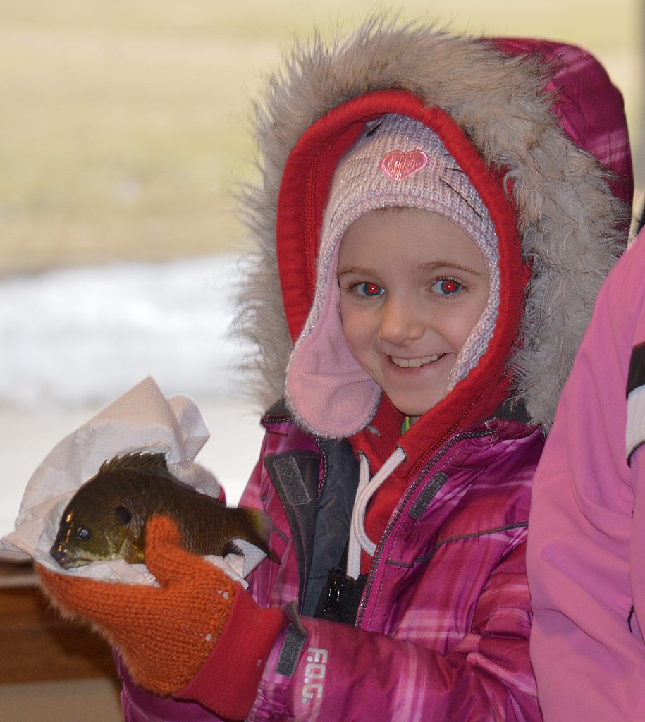 girl with sunfish