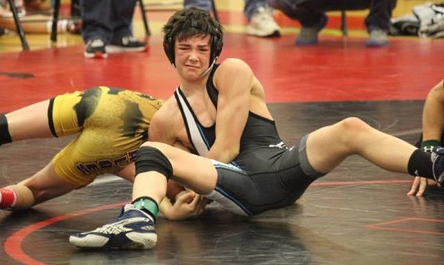 ZACH SPINKS' MAT time during the season. (Photo courtesy of Windom/Mountain Lake Cobra Wrestling)