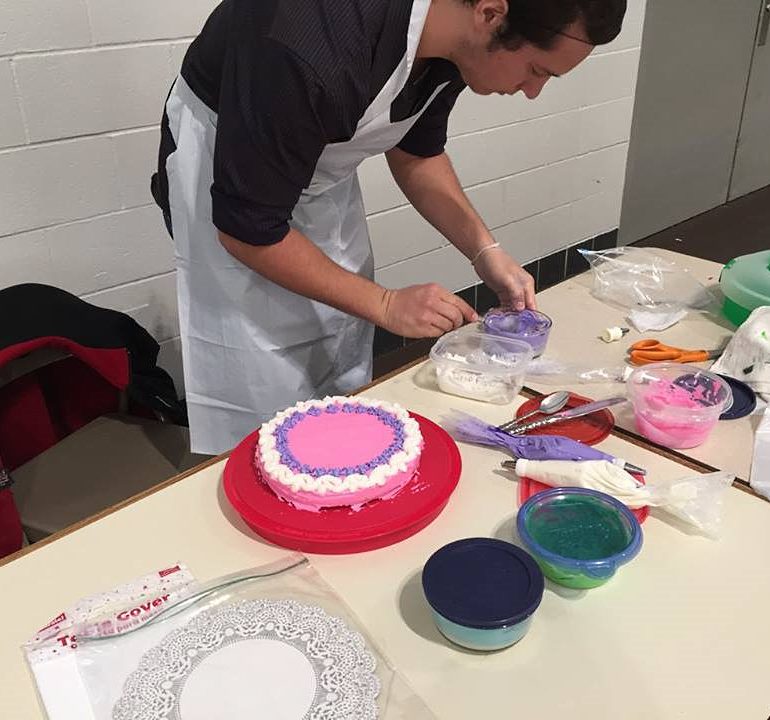 COMPETING IN CAKE Decorating-Category 1 was Ben Grev.