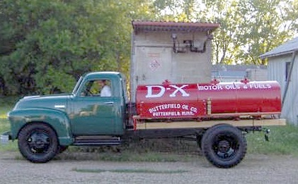 KEITH PANKRATZ IN the refurbished fuel truck.