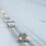 traffic in snow